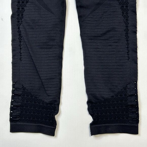 Gymshark Black Leggings Cut Out Moto Motorcycle Womens XS 18” Inseam Crop Length - Picture 10 of 10